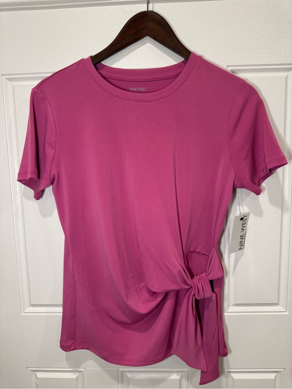 Kohl's Pink Short Sleeve Knot-Front Tee